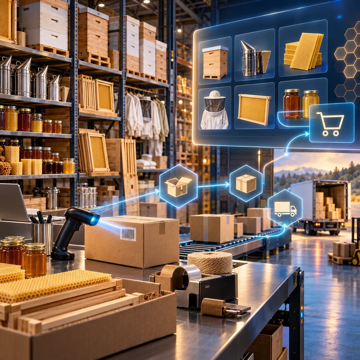 Integrierte E-Commerce-, Lager- und Versandlösung für Bienen-Voigt und Warnholz