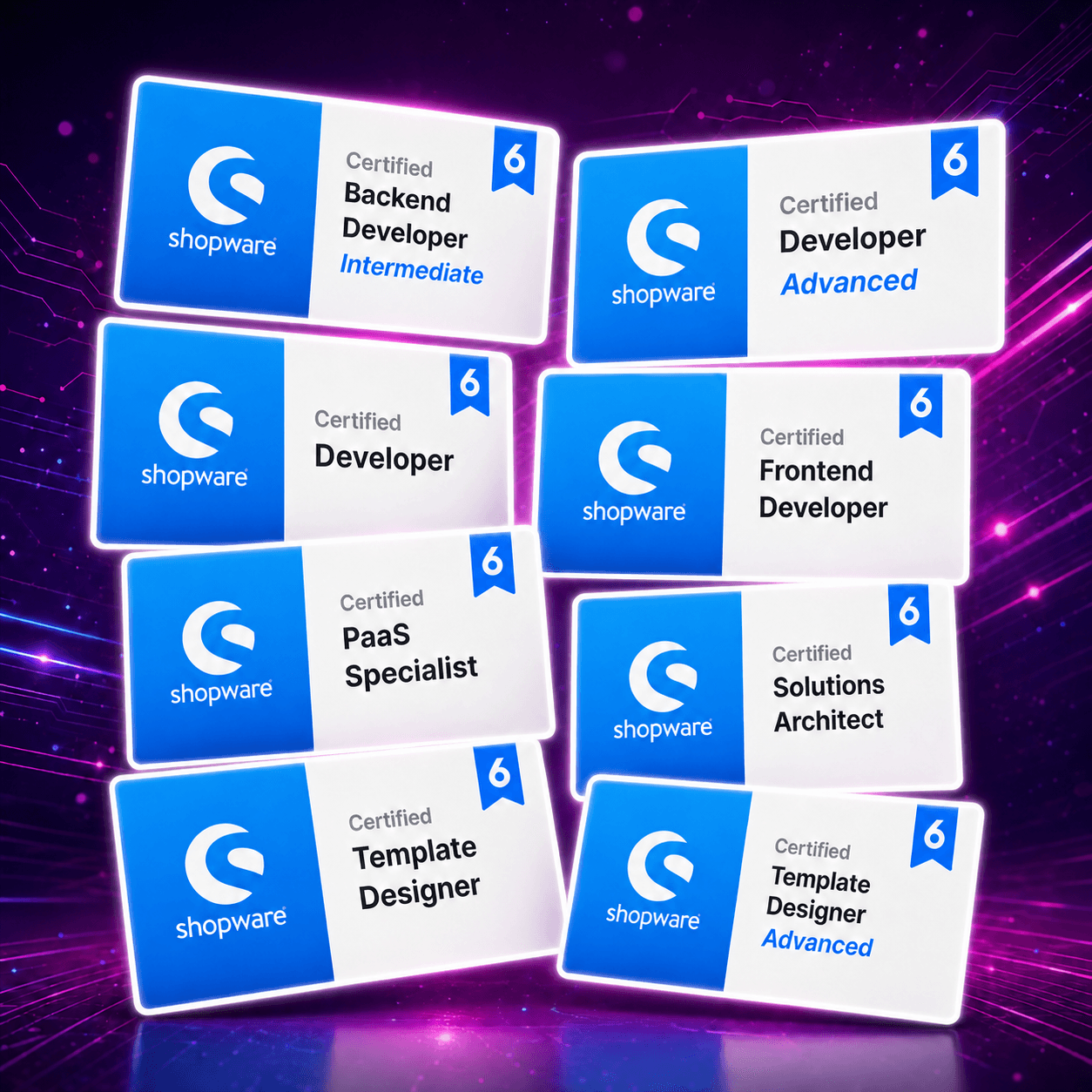 certificates collage